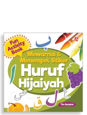 mewarnai dan menempel stiker huruf hijaiyah