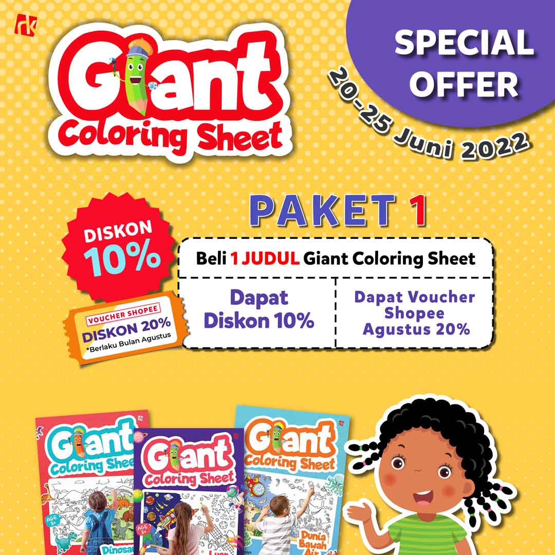 Promo Giant Coloring Sheet Special Offer