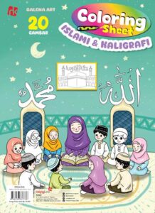 Coloring Sheet Islami Kaligrafi