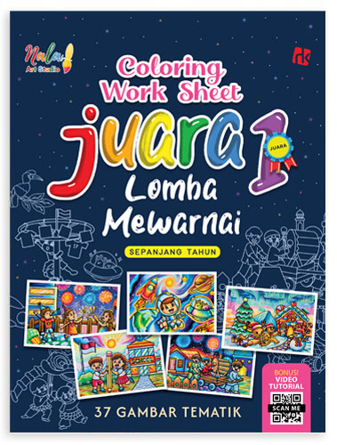 Coloring Work Sheet Juara1 lomba mewarnai
