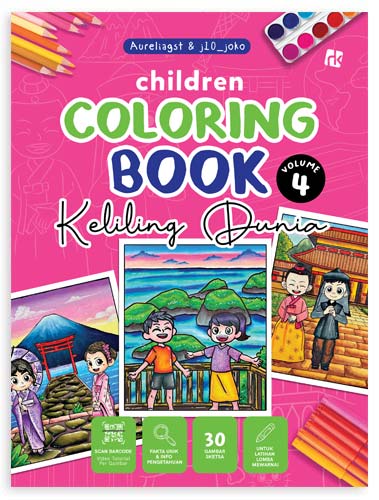 children coloring book vol 4 keliling dunia