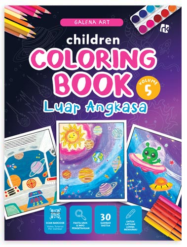 children coloring book vol 5 Luar Angkasa
