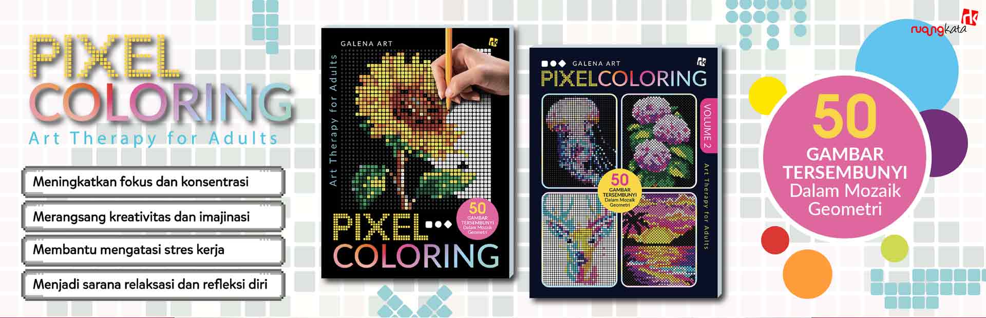 pixel coloring art therapi