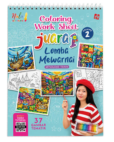 Coloring Work Sheet Juara 1 omba Mewarnai Volume 2